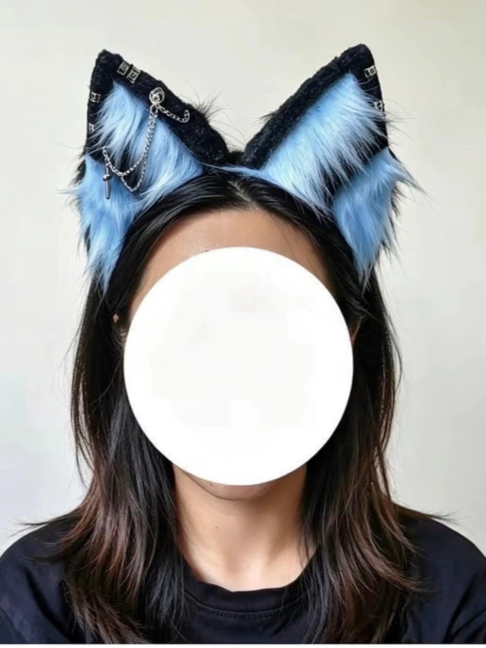 Blue & Black Cat Ear Headband